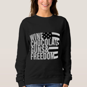 Wine Chocolate Gúns & Amp Freedom Women S Flag Sweatshirt