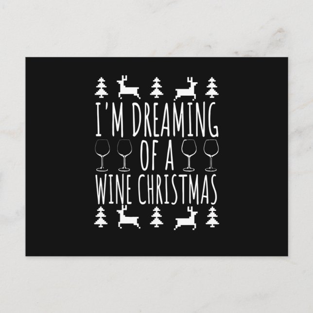 Wine Christmas Postcard (Front)