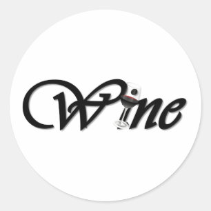 Wine Classic Round Sticker