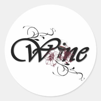 Wine Classic Round Sticker