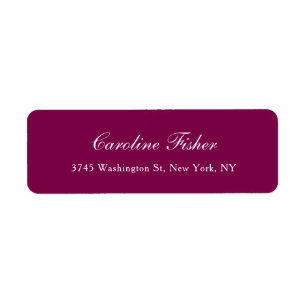 Wine Classical Handwriting Plain Simple Mailing