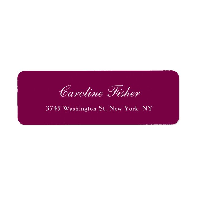Wine Classical Handwriting Plain Simple Mailing (Front)