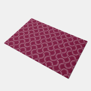 Wine Colored Deco Patterned Doormat