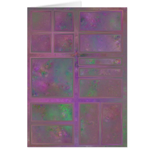 Wine Colored Window Abstract Card (Front)