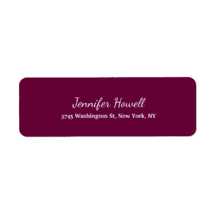 Wine Colour Creative Handwriting Plain Feminine