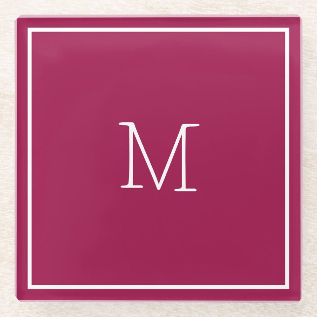 Wine Coloured Glass Coaster (Front)