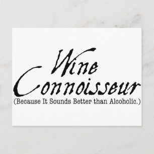 wine connoisseur postcard
