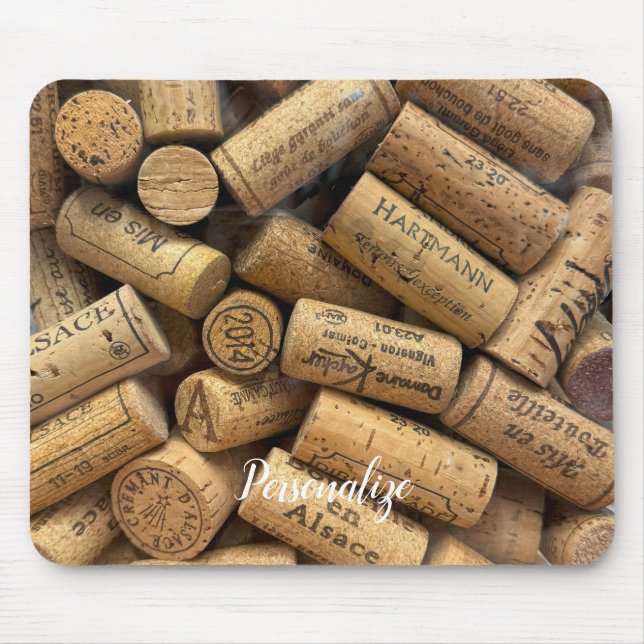 Wine Cork Cluster Mouse Pad (Front)