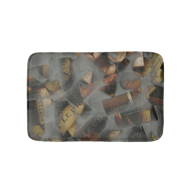 Wine Cork Deluxe Bath Mat (Front)