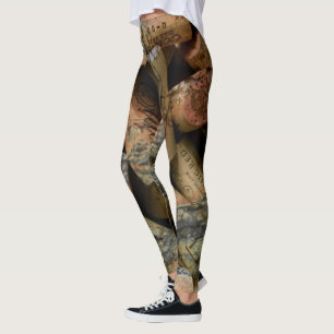 Wine Cork Design Leggings