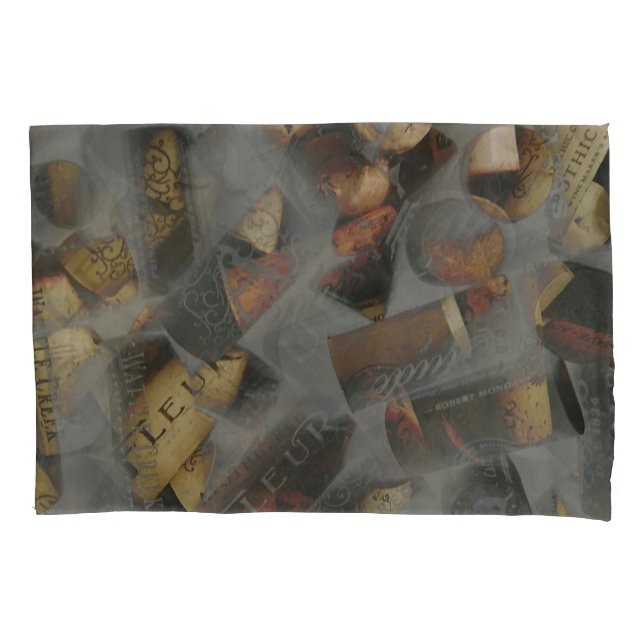 Wine Cork Dry Ice Haze Pillowcase (Front-Left)