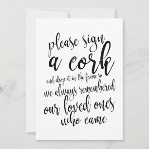 Wine Cork Guest Book Affordable Wedding Sign