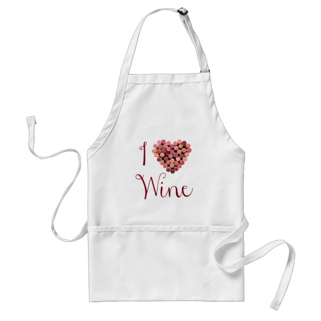 Wine Cork Heart Apron (Front)
