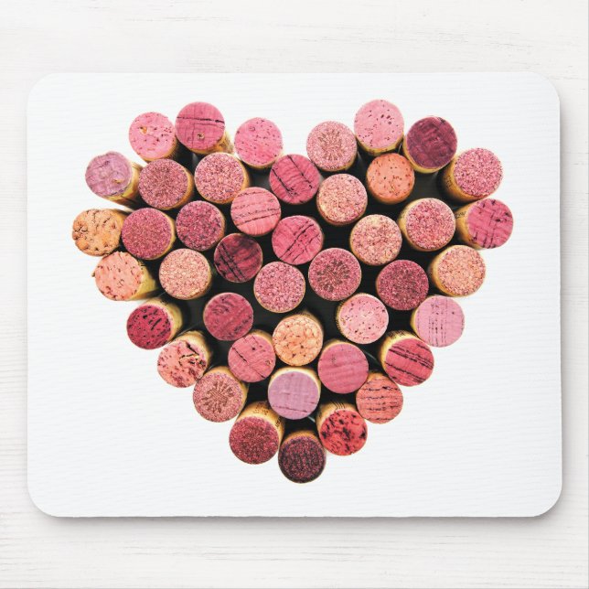 Wine Cork Heart Mousepad (Front)
