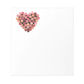 Wine Cork Heart Notepad