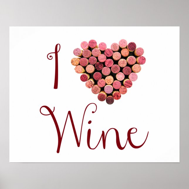 Wine Cork Heart Poster (Front)