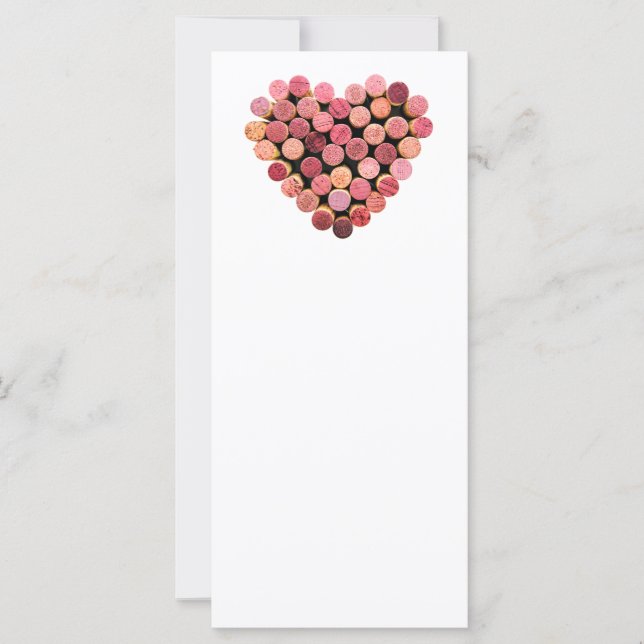 Wine Cork Heart Rack Cards (Front)