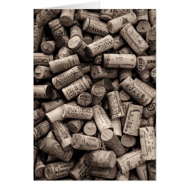 Wine Cork Humour Greeting Card (Front)