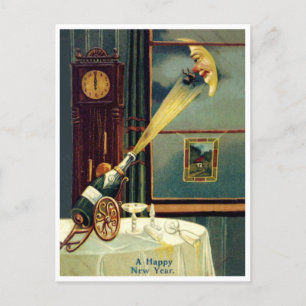 Wine Cork Reaching the Moon Postcard