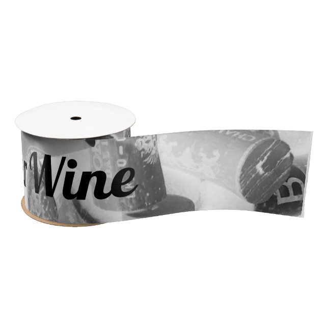 Wine Cork Satin Ribbon (Spool)