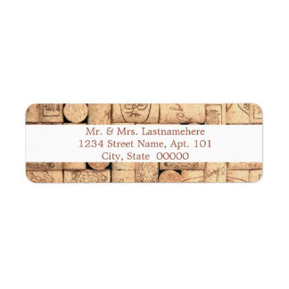 Wine Corks Address Labels