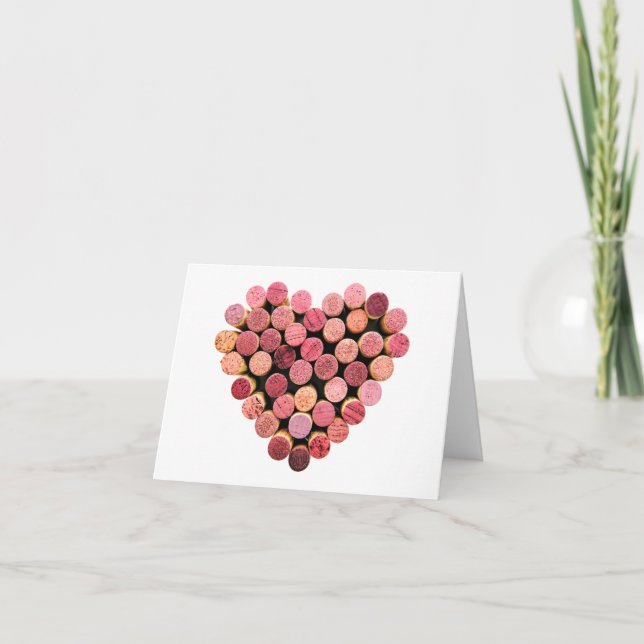 Wine Corks Heart Card (Front)
