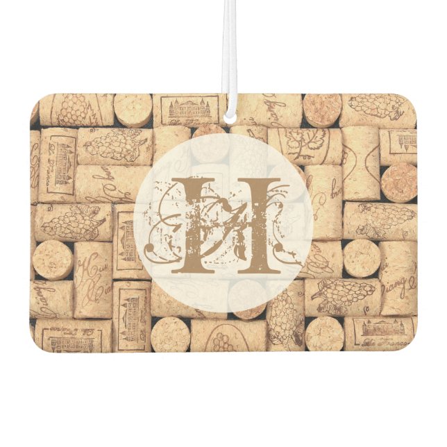 Wine Corks Monogram Air Freshener (Front)