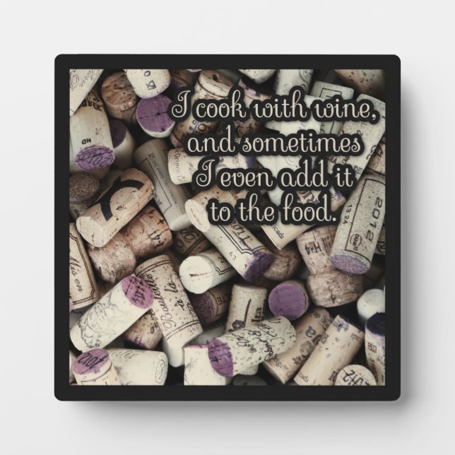 Wine Corks Quote plaque (Front)
