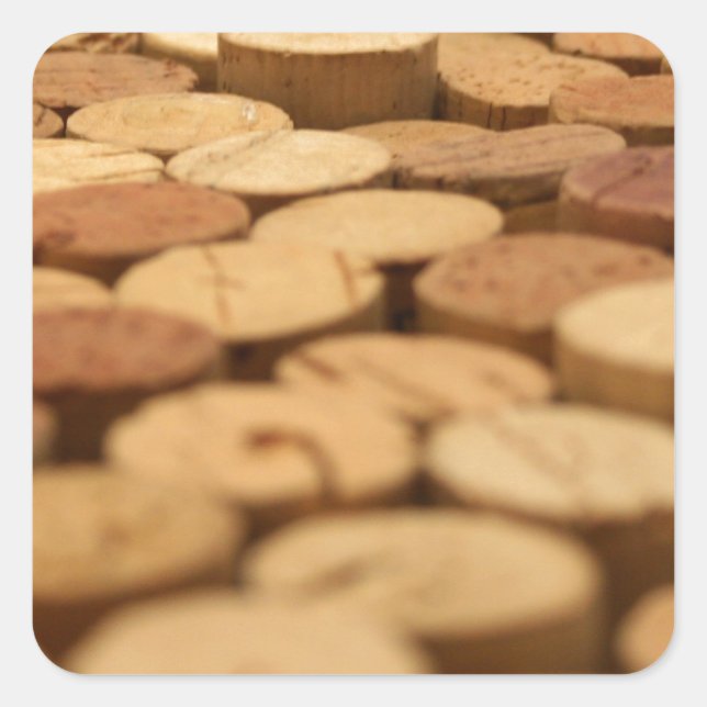 Wine Corks Square Sticker (Front)