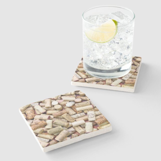 Wine Corks Stone Coaster (Side)