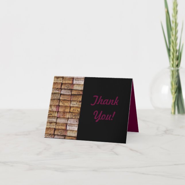 Wine Corks Thank You card (Front)