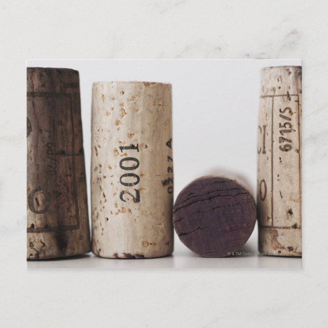 Wine corks with dates postcard (Front)