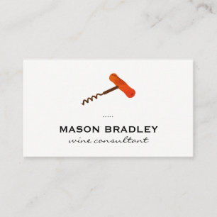 Wine Corkscrew Business Card