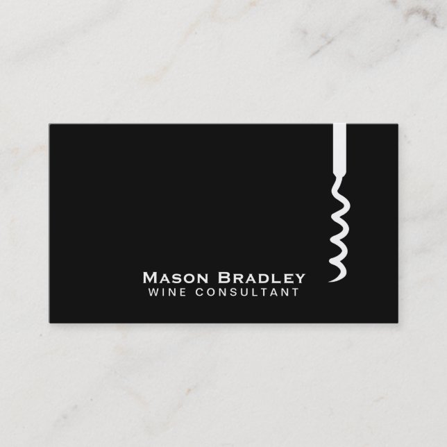 Wine | Corkscrew II Business Card (Front)