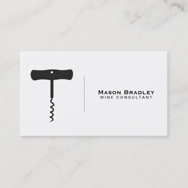 Wine | Corkscrew II Business Card (Front)