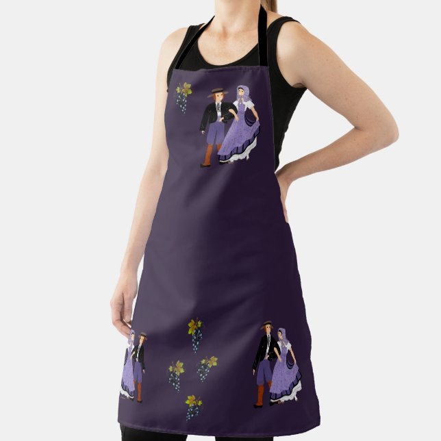 Wine costumes of Burgundy, France Apron (Insitu)