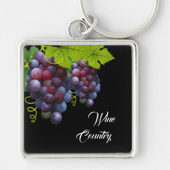 Wine Country Grapes  keychain (Front)