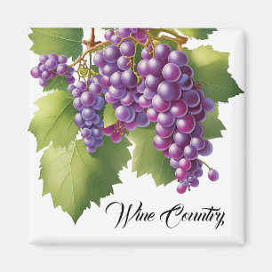 Wine Country Grapes  Magnet