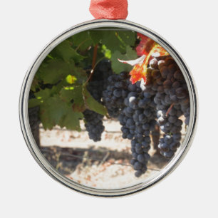 Wine Country Grapes Metal Ornament