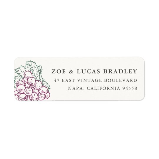 Wine Country Return Address Return Address Label
