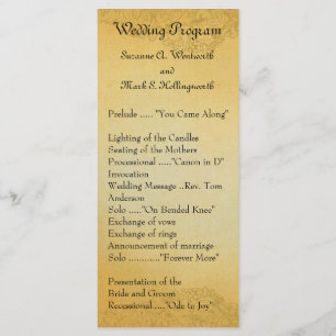 Wine Country Wedding Programs