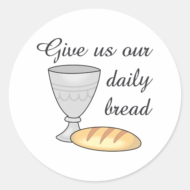 WINE DAILY BREAD CLASSIC ROUND STICKER (Front)