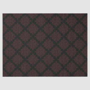 Wine Damask on Black Decoupage Tissue Paper