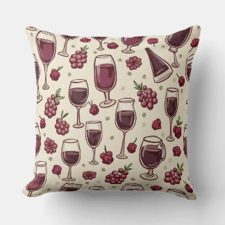 wine day pillow cushion