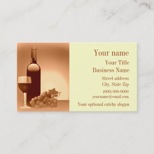 Wine Design Business Card (Front)