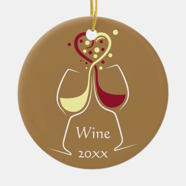 Wine Design Ornament (Front)