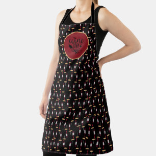 Wine Diva Cork Screw and Wine Bottle Chef's Gift  Apron
