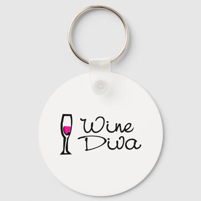 Wine Diva Keychain (Front)