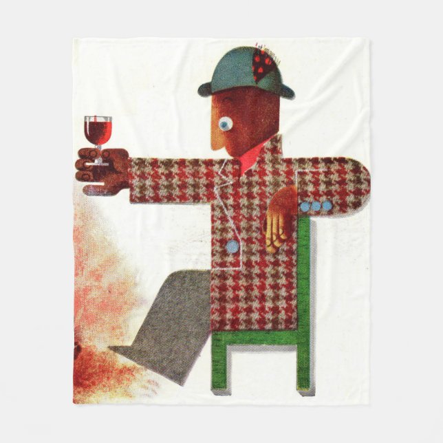 wine drinker AKA oenophile Fleece Blanket (Front)