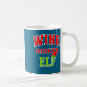 Wine Drinking Elf Christmas Family Matching Group Coffee Mug